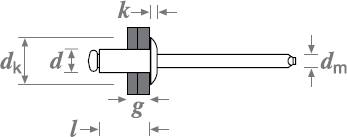 Low Profile Domed Head Steel Rivets Standard Open