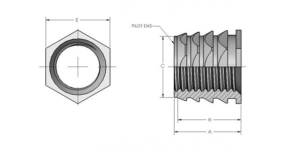 Spiralock Post-Molded Threaded Inserts