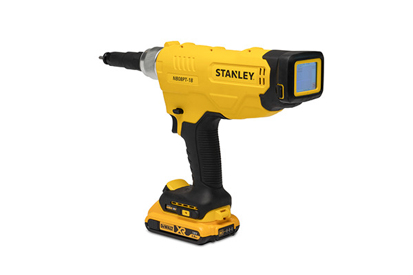 The new STANLEY Assembly Technologies NB08PT-18 Battery Powered Blind Rivet Nut Tool