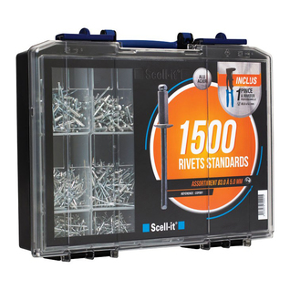 Kit of 1500 Assorted Aluminium Rivets