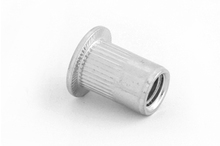 Flat Head Serrated Open End Rivet Nuts - Aluminium