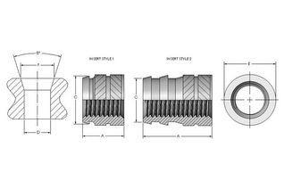 Spiralock Ultrasonic Threaded Inserts for Tapered Holes