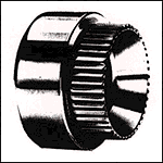 Round pattern, serrations on spigot - Hank® Bush Sheet Metal Fasteners