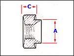 Round pattern, serrations on spigot - Hank® Bush Sheet Metal Fasteners