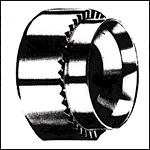 round pattern, serrations on face, serrations, spigot, Hank, Sert, sheet metal fasteners, sheet metal, fasteners